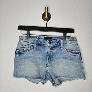 Black Orchid Vintage Rehab Skylar Cut Off‎ Light Wash Raw Hem Shorts Sizw 25